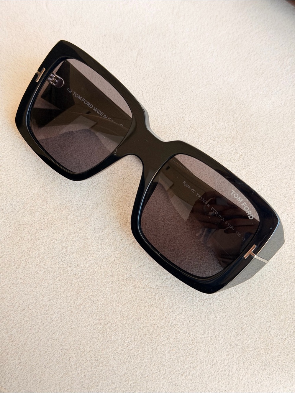 Tom Ford Ryder-02 Square Black Sunglasses (TF1035-N ECO 01A) with Hard Case - Picture 3 of 3